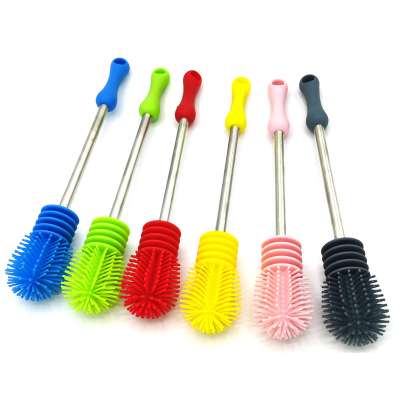 Soft Rubber Cup Brush Non-silicone Brush Multi-function Kitchen Bottle Thermos Glass Cleaning Brush