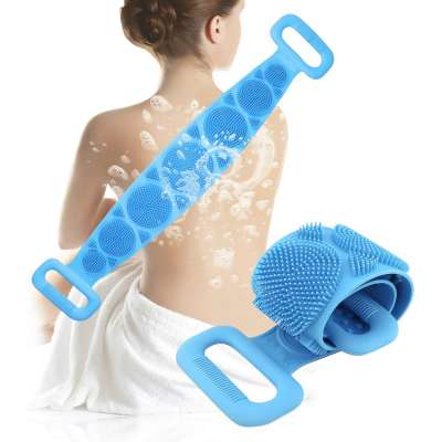 Manufacturer directly supply  Bath Shower Silicone Body Brush Scrub Belt Towel